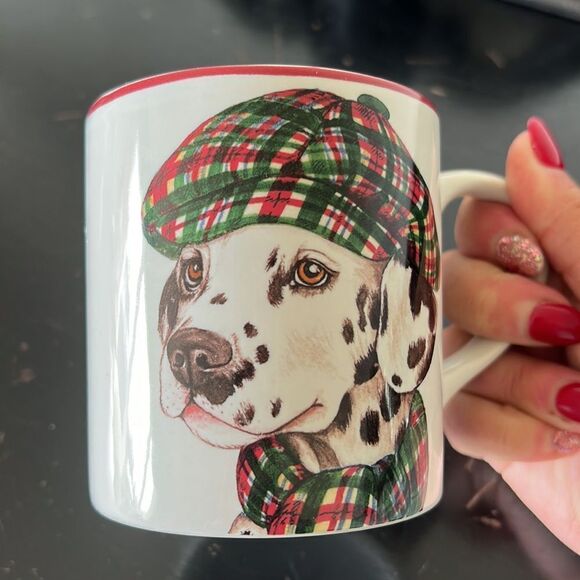 Williams Sonoma Winter Dog Dalmatian Replacement Coffee Mug Tea Cup 8 oz - Picture 7 of 7